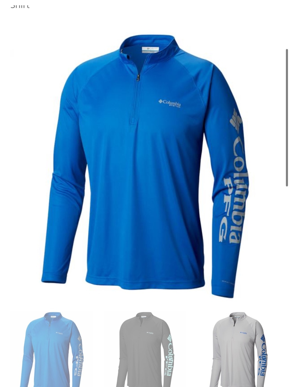 Columbia Men’s Blue Long-Sleeve PFG Shirt
